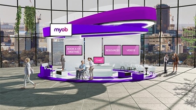 Virtual sponsor booth